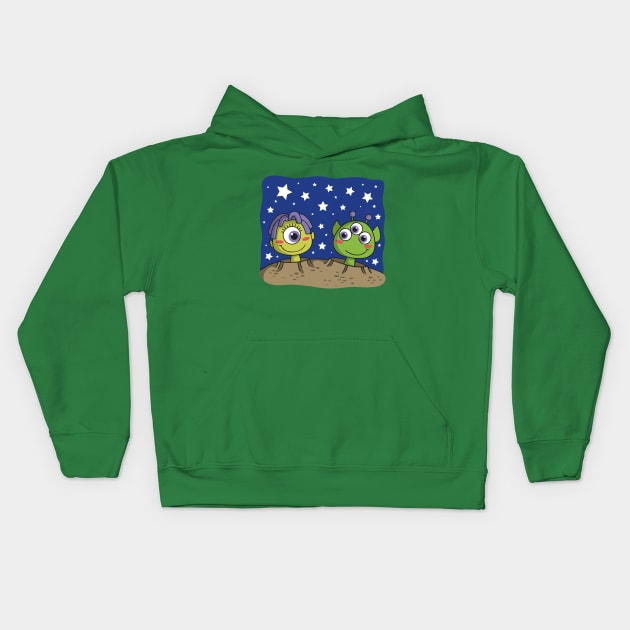 Cosmic love Kids Hoodie by JoanaJuheLaju1